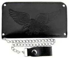Biker Wallet with embossed Eagle Design