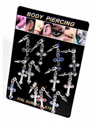 PIC 003 - Piercings Set / Crucifix