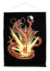 Textil Poster Yin Yang Drache