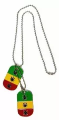 Dog Tag Jewelry Rasta Leaf