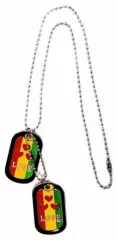 Dog Tag Jewelry Rasta Love