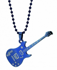Rock Gitarre Blau Halskette