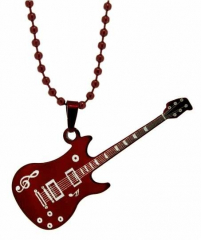 Gothic Necklace Jewelry Red Guitar