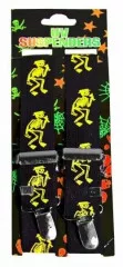 Black Suspenders Yellow Skeletons