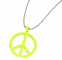 Necklace Neon yellow Peace