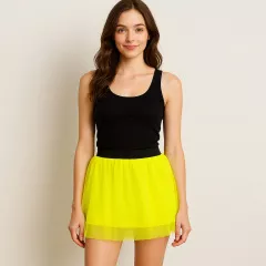 Tulle Skirt in Neon Yellow