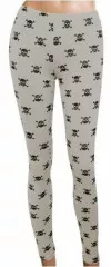Leggings Skulls Grey