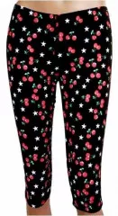 Leggings Cherries & Stars Black