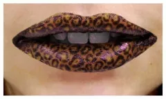 Temporary Lip Tattoo Leopard