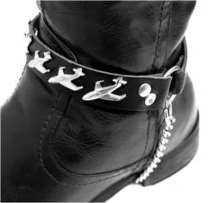 Leather Bootstrap - Plane Studs