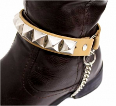 Leather Bootstraps - Pyramid Studs