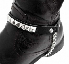 Leather Bootstrap - Pyramid Studs