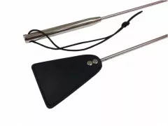Stainless Steel Whip with Leather Slap