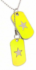 Dog Tag Yellow Star
