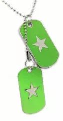 Dog Tag Green Star