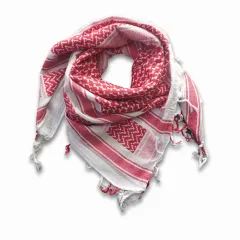Tactical Shemagh Scarf White Red
