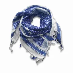 Tactical Shemagh Scarf White Blue