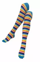 Over Knee Thigh Socks Multicolored Stripes