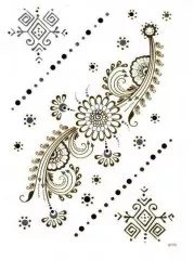 Henna Temporary Tattoo Gold