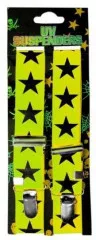 Neon Yellow Star Suspenders
