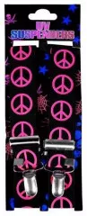 Black Peace Symbol Suspenders