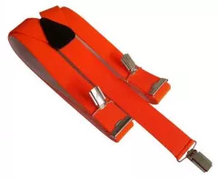 Neon Orange Suspenders