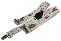 White Barcelona Suspenders