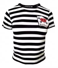 Skinny Top White Evil Heart