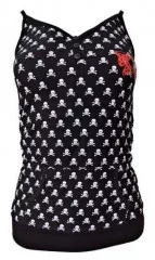 Strappy Rockabella Top Skulls