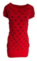Dress Rockabella Skulls Red