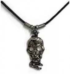 Halskette Totenkopf Schlange