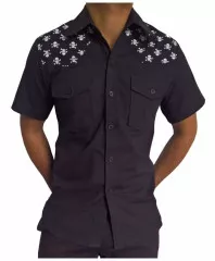 Gothic Black Shirt Skulls