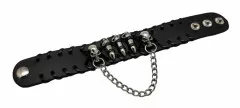 Wristband Black Bullet & Skulls
