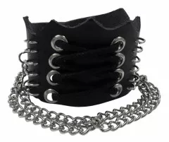 Wristband with Chains & Laces