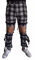 Punkrave sleeve pants black white