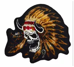 Aufnäher Indianer Totenkopf