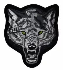 Embroidered Patch Angry Wolf