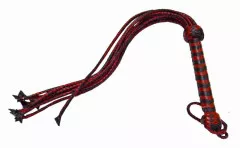 Riemen Flogger Schwarz & Rot