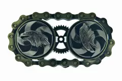 Belt Buckle Spinning Eagles