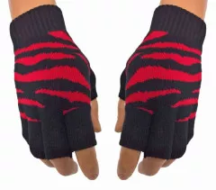 Fingerless Gloves Zebra Red