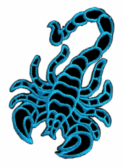 Embroidered Patch - Blue Scorpion