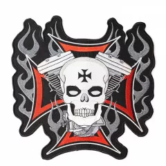 Embroidered Patch - Iron Cross and Skull