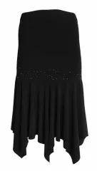 Kneelong black Skirt with Beads