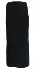 Long black Skirt with round peephole