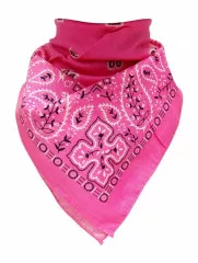 XL Bandana Scarf Pink Paisley