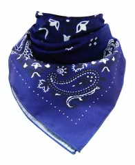 XL Bandana Scarf Royalblue Paisley