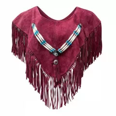 Womens Leather Vest with fringes