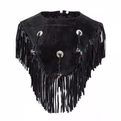 Leather poncho for women