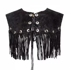 Black Leather vest for women