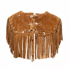 Braune Damenweste aus Leder